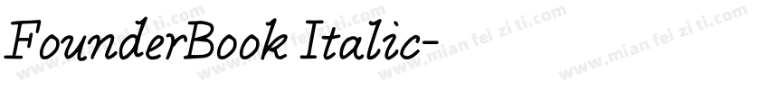 FounderBook Italic字体转换